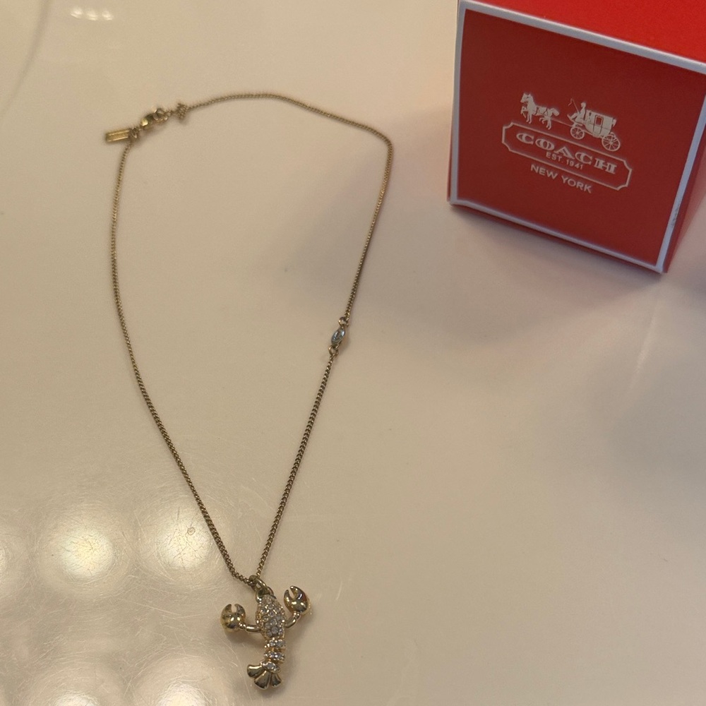 Coach Gold and Silver Pendant Necklace